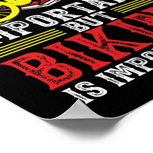 mountainbiekfietsenschool is belangrijk poster (Hoek)