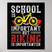 mountainbiekfietsenschool is belangrijk poster (Voorkant)
