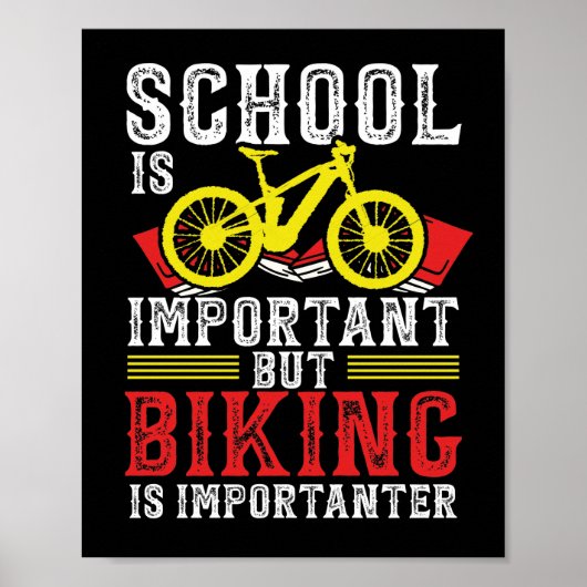 mountainbiekfietsenschool is belangrijk poster (Voorkant)