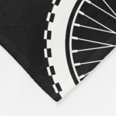 mountainbiekwiel - Wit op zwart Fleece Deken (Hoek)