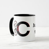 Mountainbike, afdaling, fiets mok (Voorkant links)