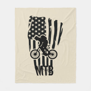 Mountainbike Amerikaanse Vlag Mtb Patriottisch Fleece Deken