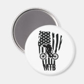 Mountainbike Amerikaanse Vlag Mtb Patriottisch Magneet (Voorkant / Achterkant)