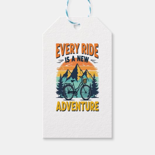 Mountainbike-avontuur Cadeaulabel (Voorkant)