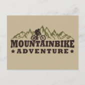 Mountainbike avontuur feestdagenkaart (Voorkant)