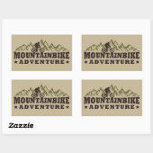 Mountainbike avontuur rechthoekige sticker (Vel)