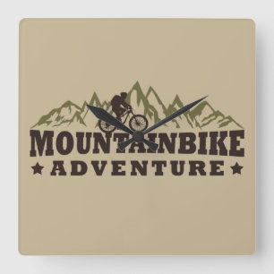 Mountainbike avontuur vierkante klok