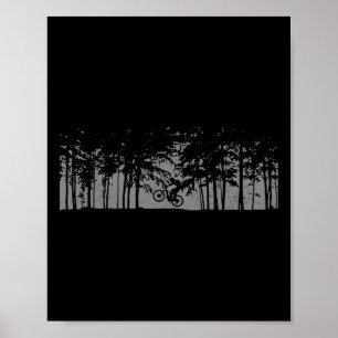 Mountainbike bos MTB fietsen downhill mountain Poster