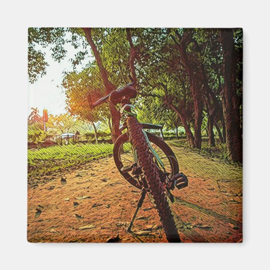 mountainbike-cadeaus magneet (Voorkant)