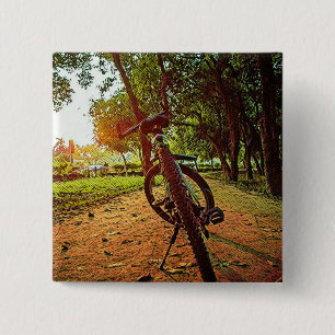 mountainbike-cadeaus vierkante button 5,1 cm