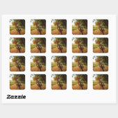 mountainbike-cadeaus vierkante sticker (Vel)