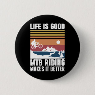 Mountainbike-cadeaus voor mannen en vrouwen Mtb ma Ronde Button 5,7 Cm