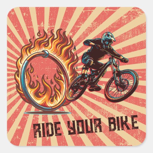  mountainbike circus ontwerp Sticker (Voorkant)