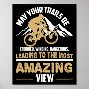 Mountainbike citaat Mogen je paden krom zijn W Poster