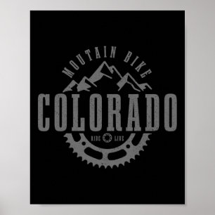 Mountainbike Colorado Mtb Downhill Fietsen Vintage Poster