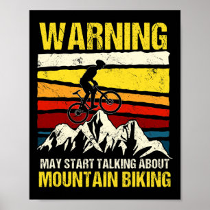 Mountainbike-cyclist Biker Mtb-liefhebber Offroad- Poster