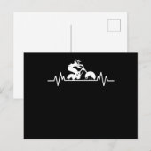 Mountainbike Downhill Hartslag Fun Fiets Cadeau Briefkaart (Voorkant / Achterkant)