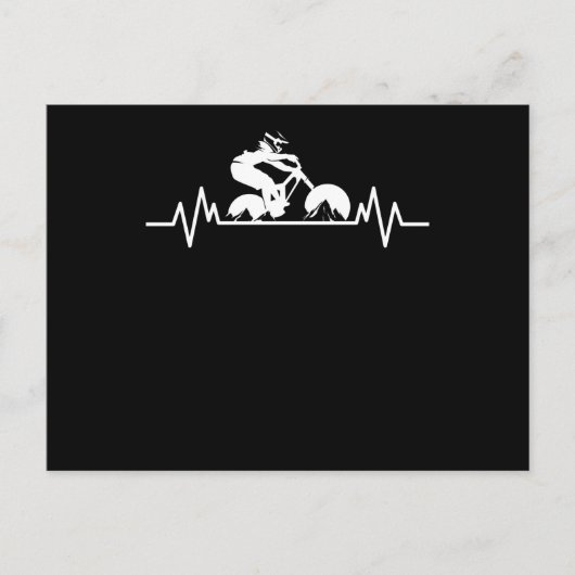 Mountainbike Downhill Hartslag Fun Fiets Cadeau Briefkaart (Voorkant)