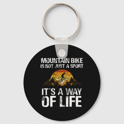 Mountainbike downhill - mountainbiken Mtb Sleutelhanger (Voorkant)