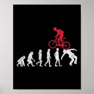 Mountainbike Evolutie Crash Grappige Mtb Fiets Ri Poster