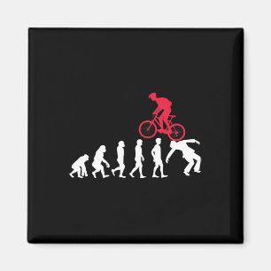 Mountainbike Evolutie Mtb Crash Fietser Wielrenner Magneet