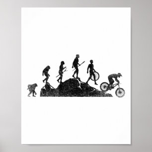 Mountainbike-evolutie Vintage Mtb-fiets Bike Poster