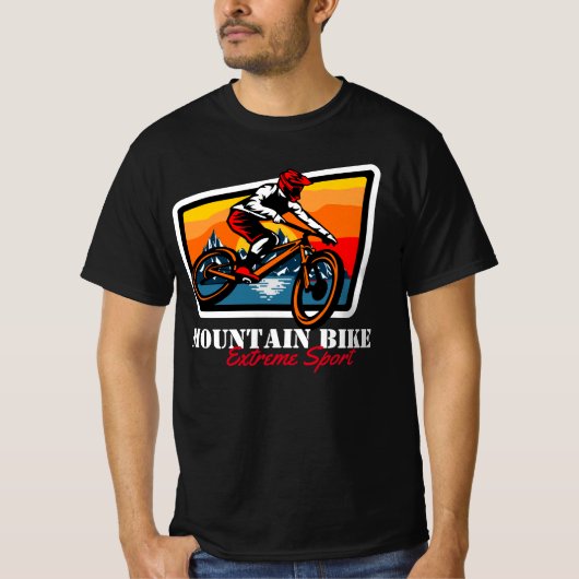 mountainbike extreme sport op shirt (Voorkant)