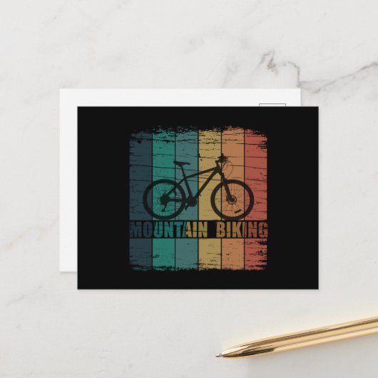 Mountainbike Feestdagenkaart (Voorkant / Achterkant in situ)