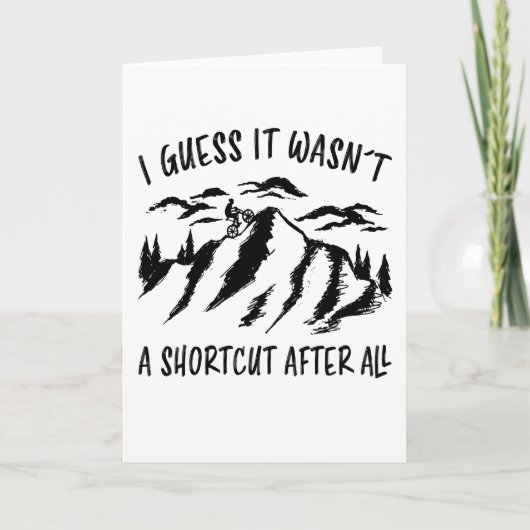 Mountainbike Fiets Fun Biker Cadeau Kaart (Voorkant)