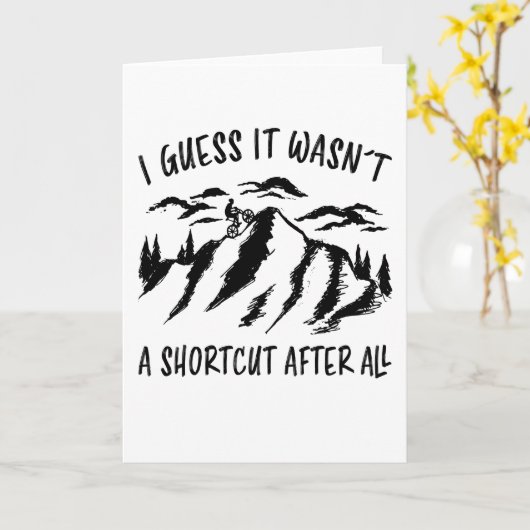 Mountainbike Fiets Fun Biker Cadeau Kaart (Gele Bloem)