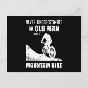 Mountainbike fiets onderschatten cadeau briefkaart