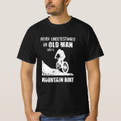 Mountainbike fiets onderschatten cadeau t-shirt (Voorkant)
