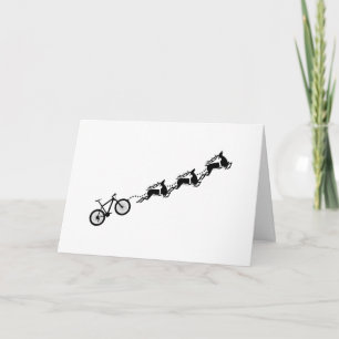Mountainbike-fiets rendier Kerstmis-fiets Kaart