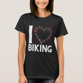 Mountainbike fietsen fiets Ik hou van fietsen  T-shirt