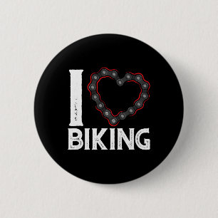 Mountainbike fietsen Ik hou van fietsen Ronde Button 5,7 Cm