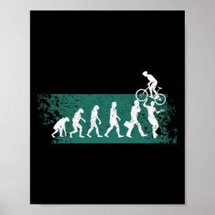 Mountainbike Fietsen Offroad Evolutie Van Mtb Berg Poster