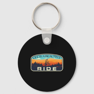 Mountainbike Fietsen Wielrennen Retro Mtb Trail En Sleutelhanger