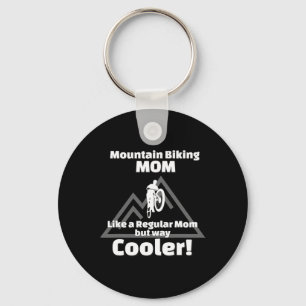 Mountainbike-fietsgeschenk voor biker-moeder sleutelhanger