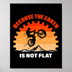 Mountainbike-fietsliefhebber ontwerp fiets aarde i poster