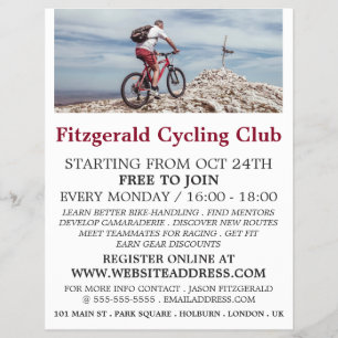 Mountainbike, Flyer voor fietsclubreclame