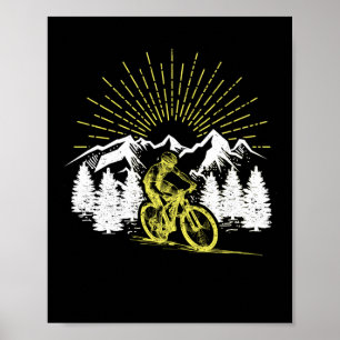 mountainbike grappig MTB fietsen Poster