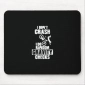 mountainbike grappige mtb crash zwaartekracht muismat (Voorkant)