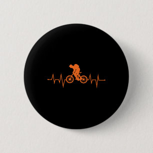 Mountainbike Hartslag Mtb Rijder Mountainbiken Ronde Button 5,7 Cm