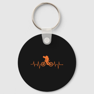 Mountainbike Hartslag Mtb Rijder Mountainbiken  Sleutelhanger
