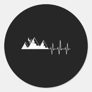 Mountainbike Hartslag Outfit Love Fietsen Biker  Ronde Sticker