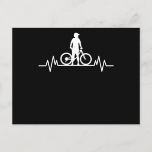 Mountainbike Heartbeat Mountain Bike Cycling Gift Briefkaart