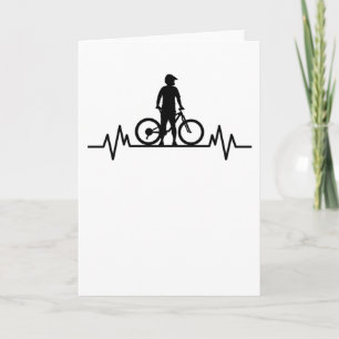 Mountainbike Heartbeat Mountain Bike Cycling Gift Kaart