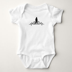 Mountainbike Heartbeat Mountain Bike Cycling Gift Romper