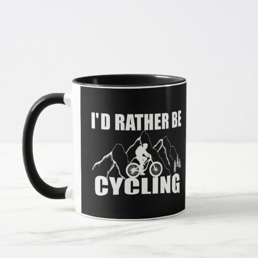 Mountainbike Humor - Grappige Fiets Mok (Links)