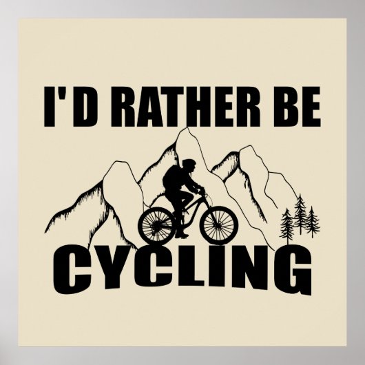 Mountainbike Humor - Grappige Fiets Poster (Voorkant)